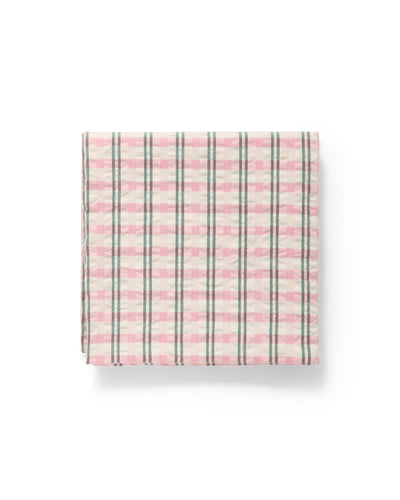 Tetradoek 110 x 110 cm Check Carnation Seersucker