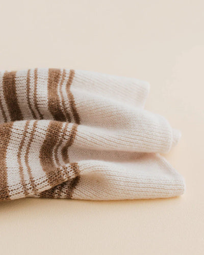 Hvid - Deken 70 x 95 cm Gilbert | Offwhite / Walnut