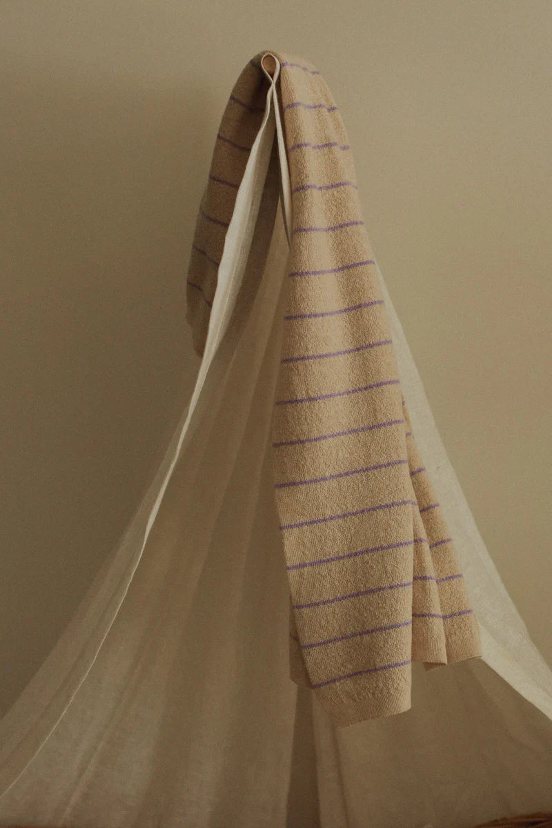 Hvid - Deken 70 x 100 cm Harry | Cream / Lilac