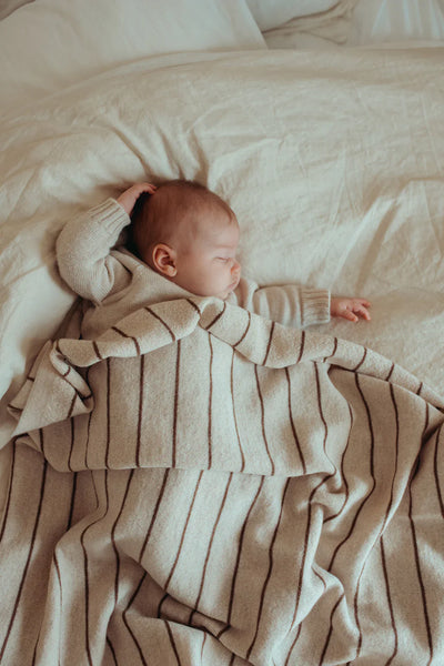 Hvid - Deken 70 x 100 cm Harry | Cream / Mocha