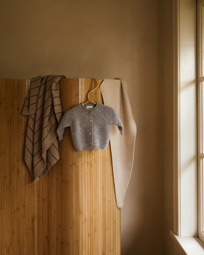 Hvid - Deken 70 x 100 cm Harry | Sand / Mocha