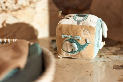 Jollein - Activiteitenkubus On The Go | Sea Green & Biscuit