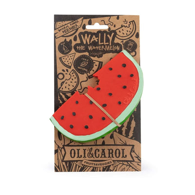 Oli & Carol - Bijtspeeltje & Badspeeltje Wally Watermelon | Natuurlijk Rubber
