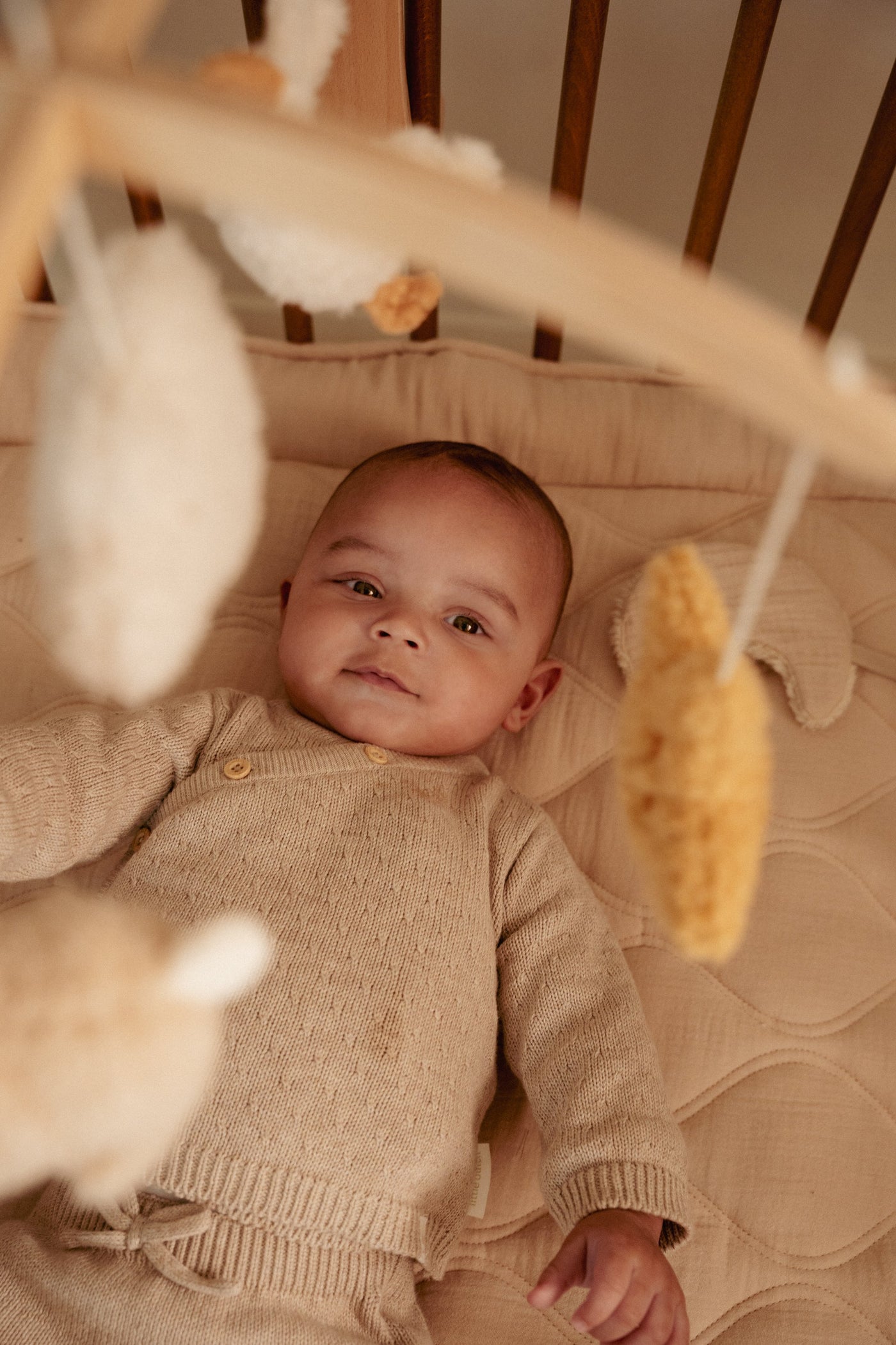 Little Dutch - Houten Muziekmobiel Newborn Naturals | Natuurlijke Tinten