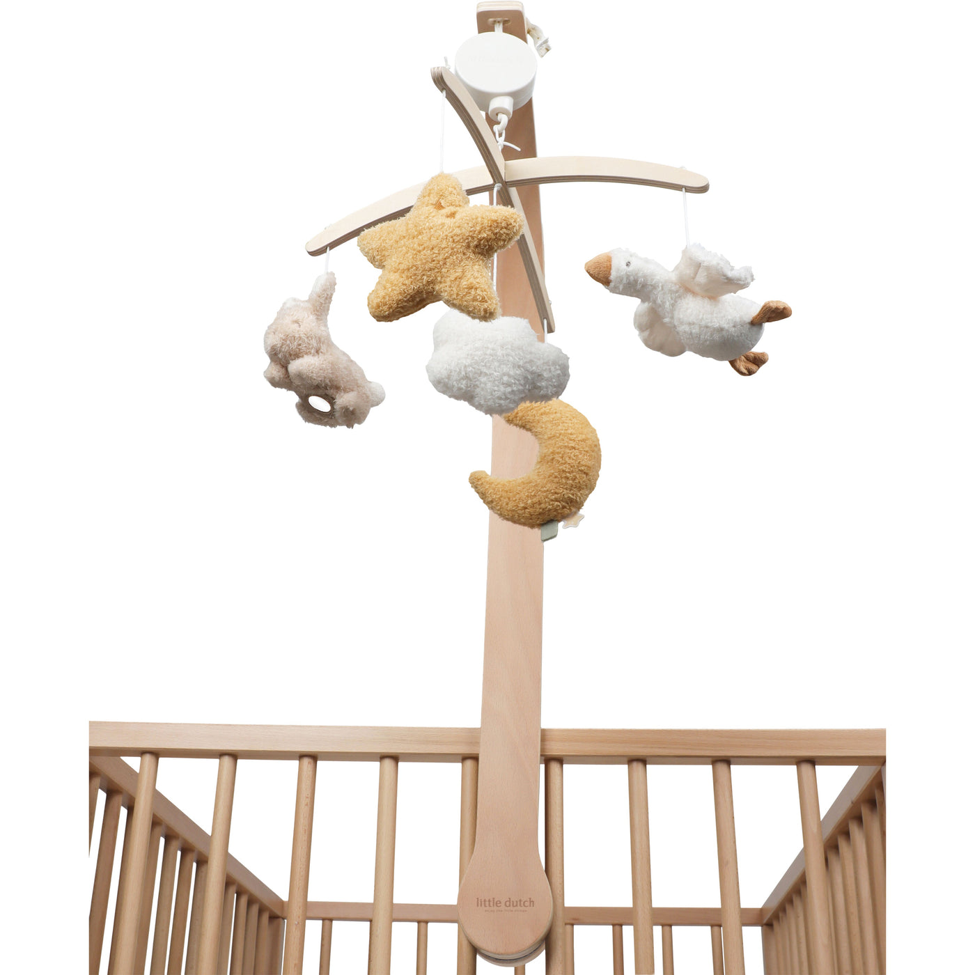 Little Dutch - Houten Muziekmobiel Newborn Naturals | Natuurlijke Tinten