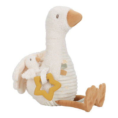 Little Dutch - Activiteitenknuffel Little Goose | Ontdek & Knuffel