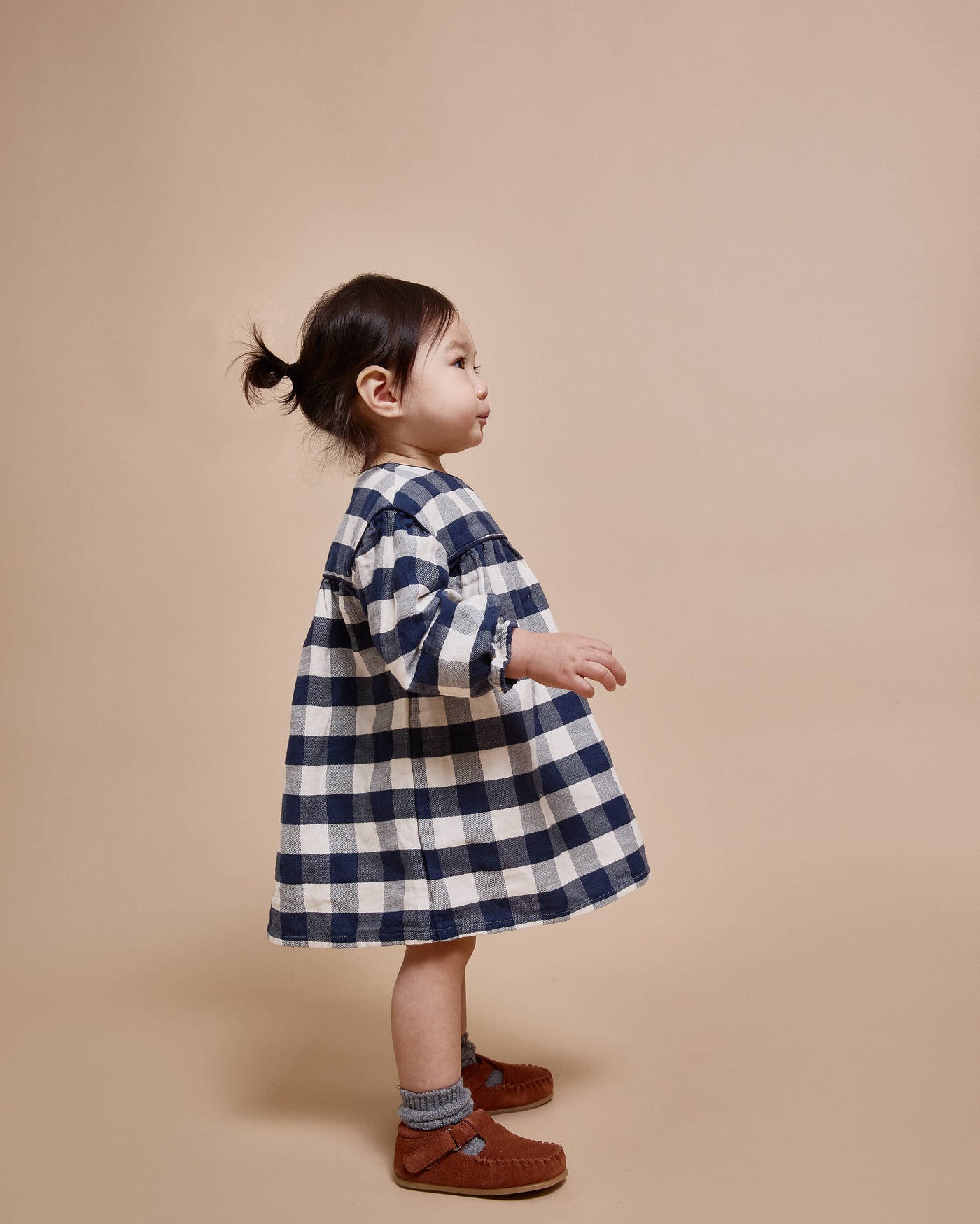 Búho - Jurk Baby Gingham Navy