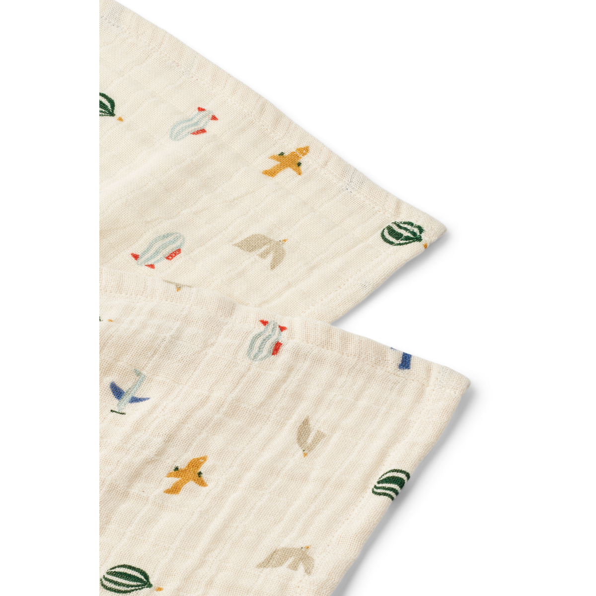 Liewood - Tetradoek Lewis 65 x 65 cm (2 stuks) | Aviator Ecru