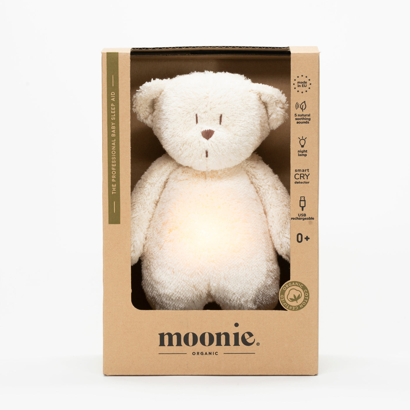 Knuffel The Humming Bear Licht + Geluid 2.0 Polar Natur
