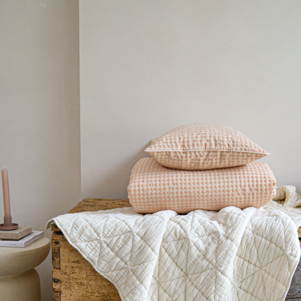 Donsovertrek Bed 100 x 135 cm Max Peach