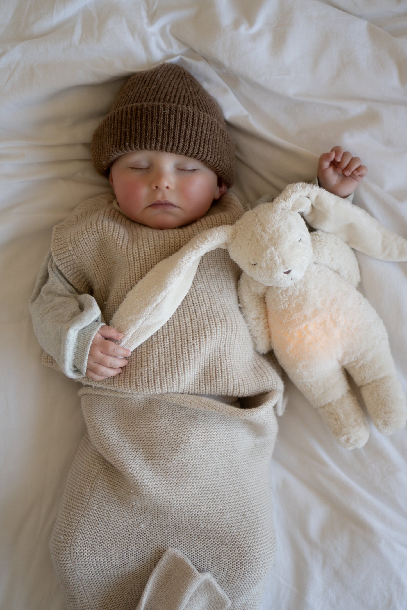 Knuffel The Humming Friend Licht + Geluid 2.0 Cream