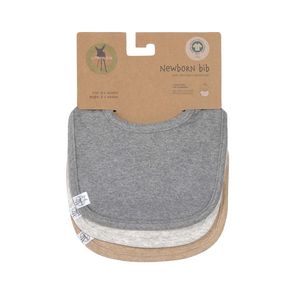 Slabben Newborn Dark Grey / Light Grey / Nature Melange