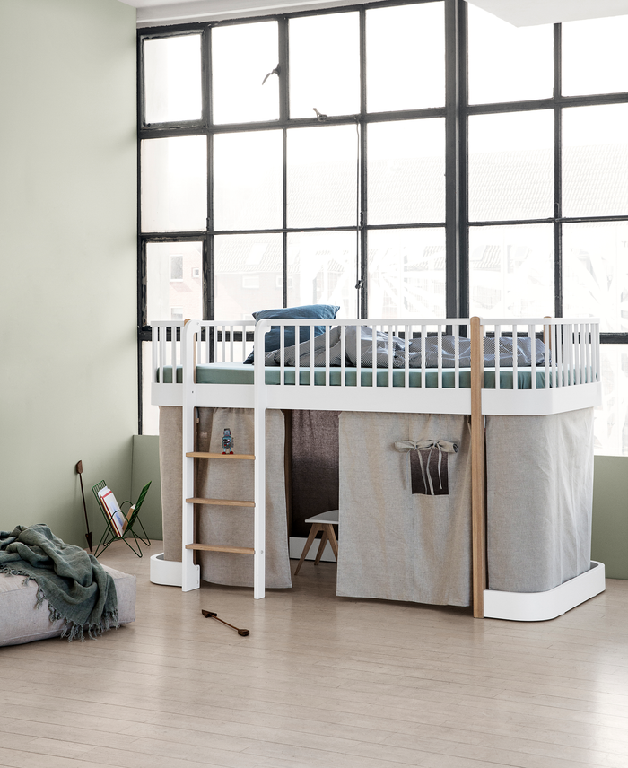 Oliver Furniture - Gordijn voor Wood Low Loft Bed / Bunk Bed | Nature