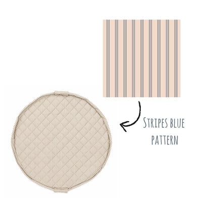 Play & Go - Opbergzak / Speeldeken Organic Stripes Blue