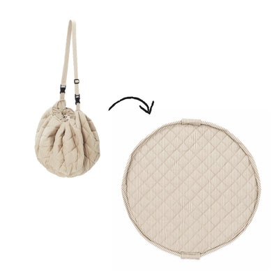 Play & Go - Opbergzak / Speeldeken Organic Stripes Blue