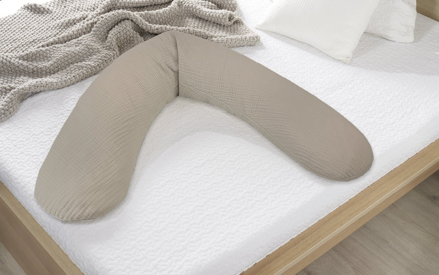 Theraline - Voedingskussen met Hoes Tetra | Taupe
