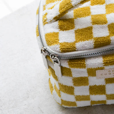 Gentil Coquelicot Paris - Toilettas Badstof Damier | Ochre