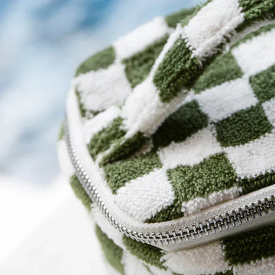 Gentil Coquelicot Paris - Toilettas Badstof Damier | Khaki