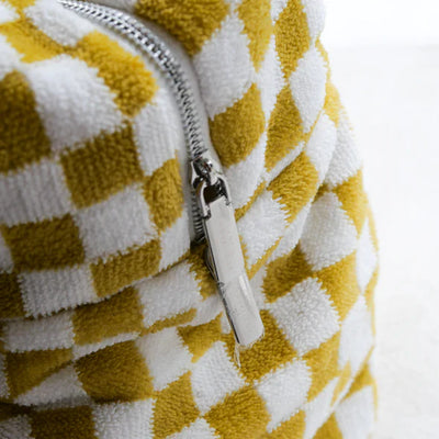 Gentil Coquelicot Paris - Weekendtas Badstof Damier | Ochre