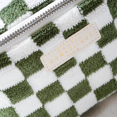 Gentil Coquelicot Paris - Toilettas Badstof Damier | Khaki