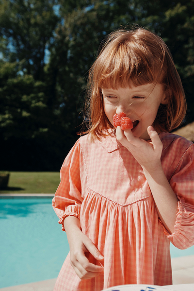 Jurk Wide Gingham Vichy Pivoine