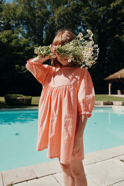 Jurk Wide Gingham Vichy Pivoine