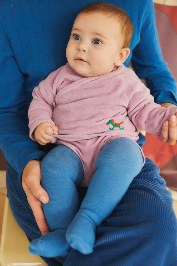 Bobo Choses - T-shirt Baby Rocking Horse Crossed Lavender