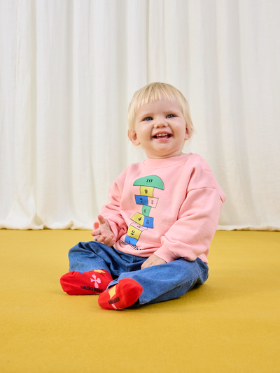 Bobo Choses - Sweater Baby Hopscotch Pink