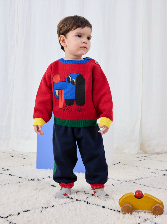 Bobo Choses - Jogging Broek Baby Bobo Choses Color Block Red