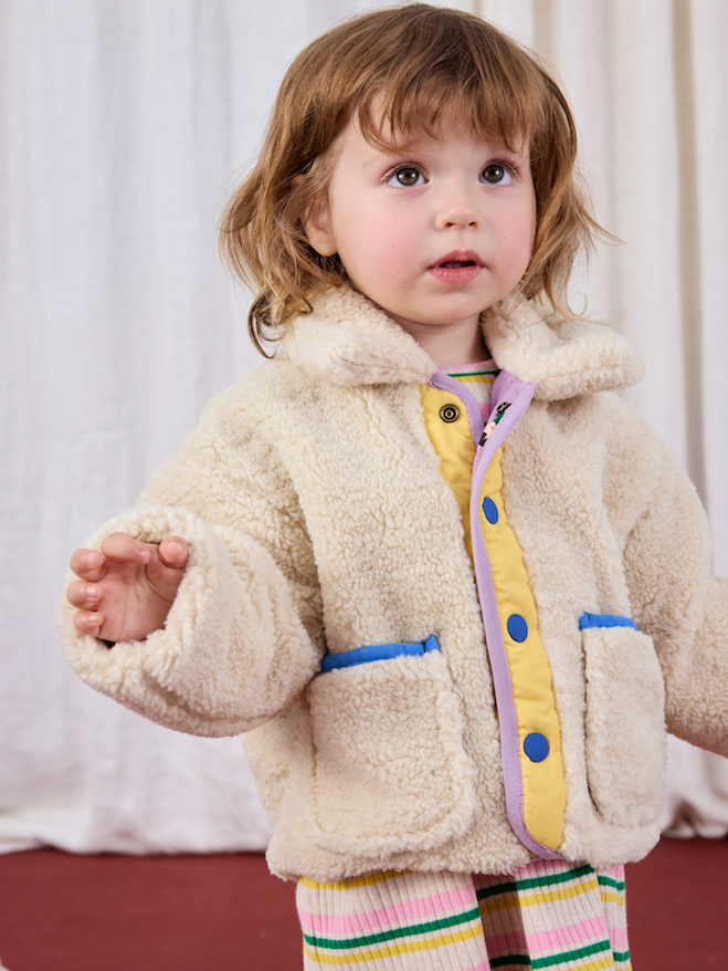 Bobo Choses - Jas Baby Game Pawns Reversible Sheepskin All Over Lavender