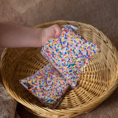 Little Botanic Label - Sensorische Pittenzakjes Regenboog + Super Confetti | 7 Stuks