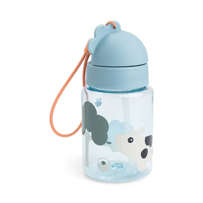 Done by Deer – Drinkfles Met Rietje | Tiny Farm Blue