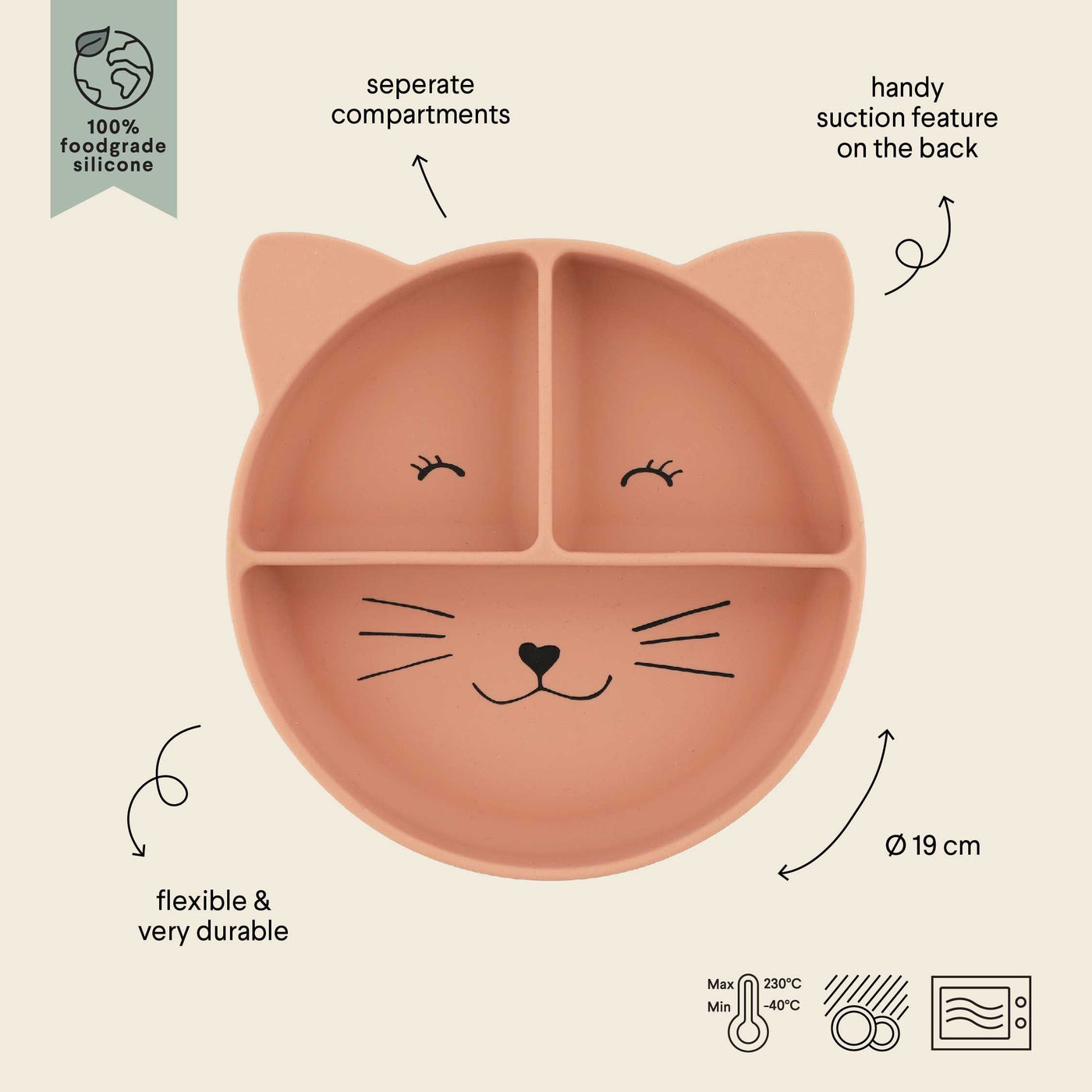 Silicone Verdeelbord Mrs. Cat