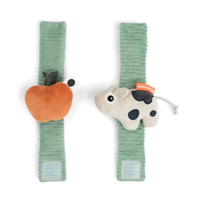 Done By Deer - Armband Rammelaar Dotti Green (2-pack)