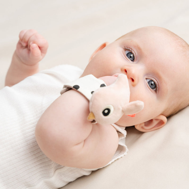 Done By Deer - Armband Rammelaar Happy Clouds Powder (2pack)