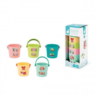 Janod - Badspeeltje Emmers My Baby Animals (5 stuks) | Educatief Badplezier vanaf 10 maanden