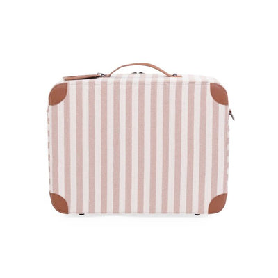 Childhome - Kids Mini Traveller Koffer | Stripes Nude / Terracotta