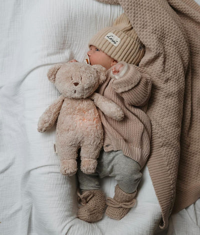 Knuffel The Humming Bear Licht + Geluid 2.0 Sand Natur