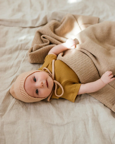 Hvid - Deken 70 x 100 cm Dora | Sand