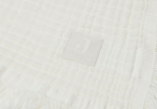 Jollein - Deken Wieg 75 x 100 cm Fringe Ivory | Zacht en Ademend
