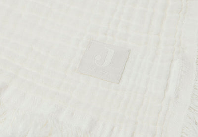 Jollein - Deken Wieg 75 x 100 cm Fringe Ivory | Zacht en Ademend
