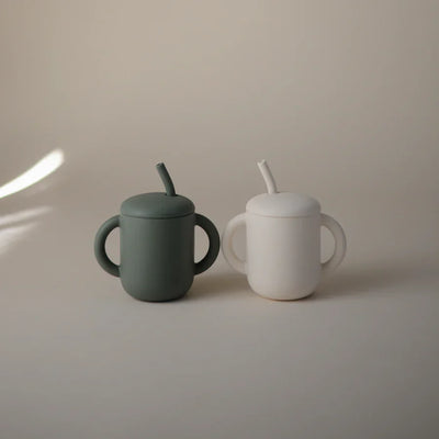 Mushie - Drinkbeker Met Rietje | Dried Thyme