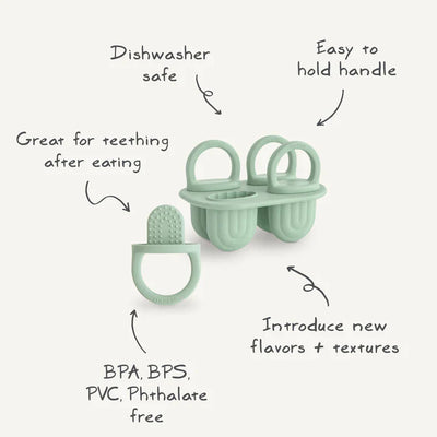 Mushie – Ijsvorm Ice Pop Tray | Cambridge Blue