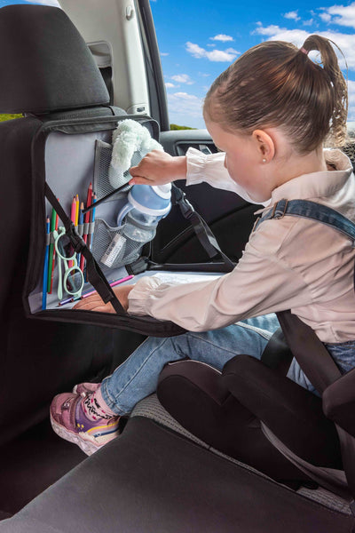 Dooky - Tray Achterbank Auto Black | Met Tablethouder | Opvouwbaar Ontwerp