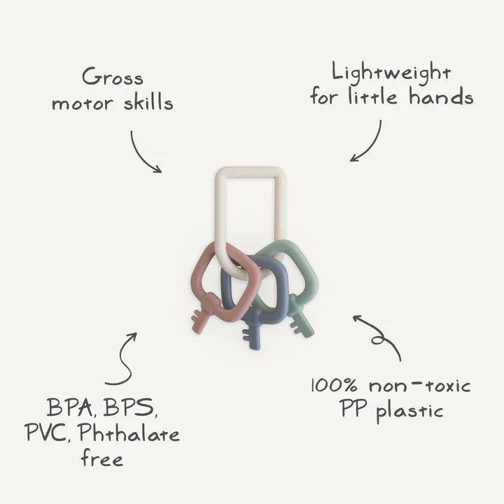 Mushie - Activiteitenspeeltje Sleutelhanger | Silicone