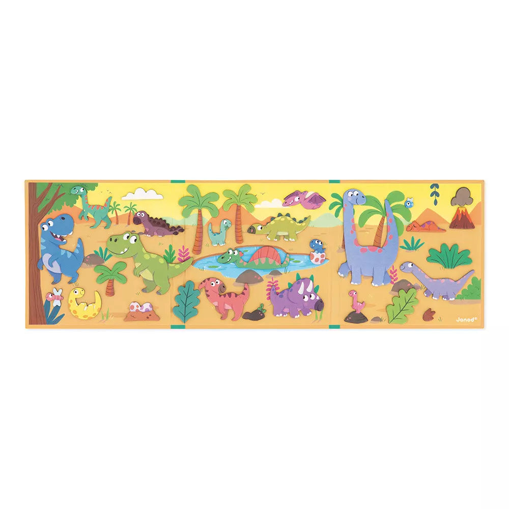 Janod - Magneetboek Magneti'Stories Dinosaurs | Dino Thema