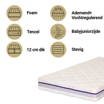 Matras Baby Bed 60 x 120 cm Oase