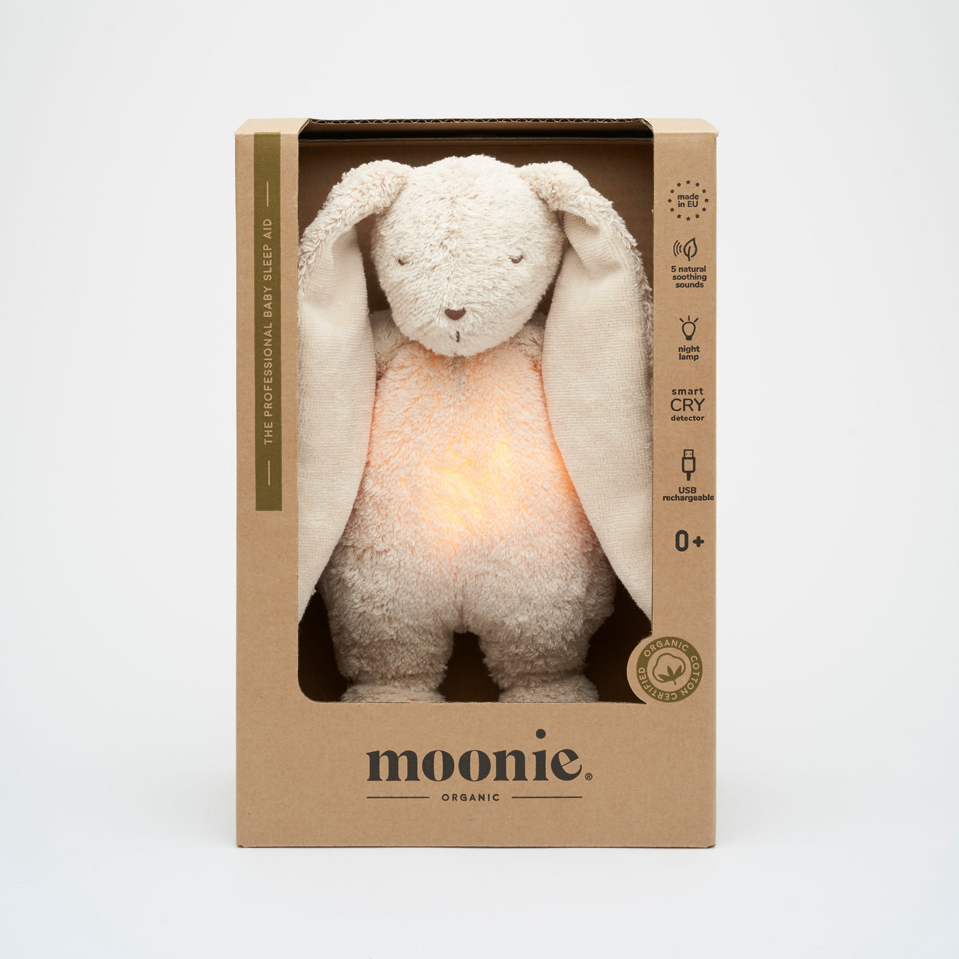 Knuffel The Humming Bunny Licht + Geluid 2.0 Sand Natur