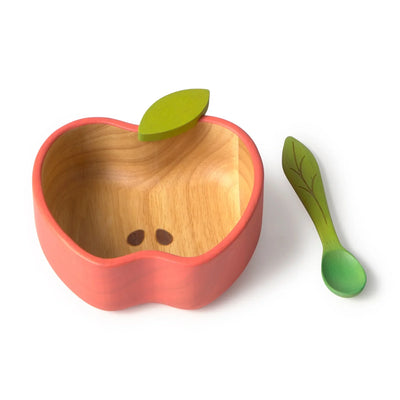 Oli & Carol - Eetset Bord + Lepel Wally Pepa The Apple | Rood