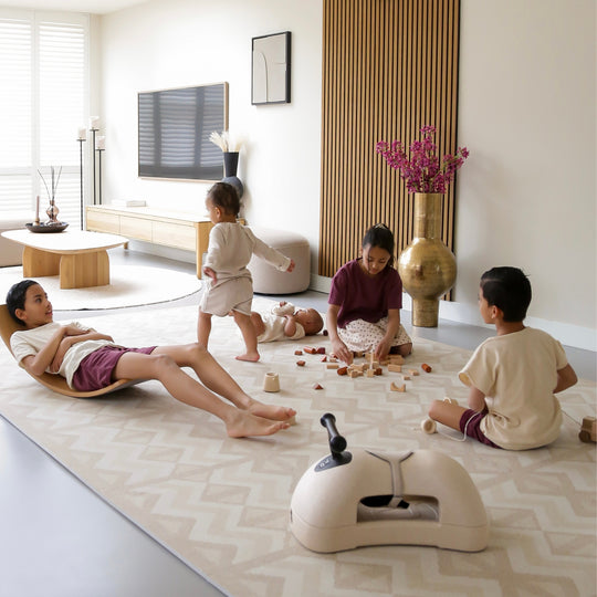 Eeveve - Puzzel Speeltapijt Kilim Sand | Veilig & Stijlvol | 180 x 120 cm